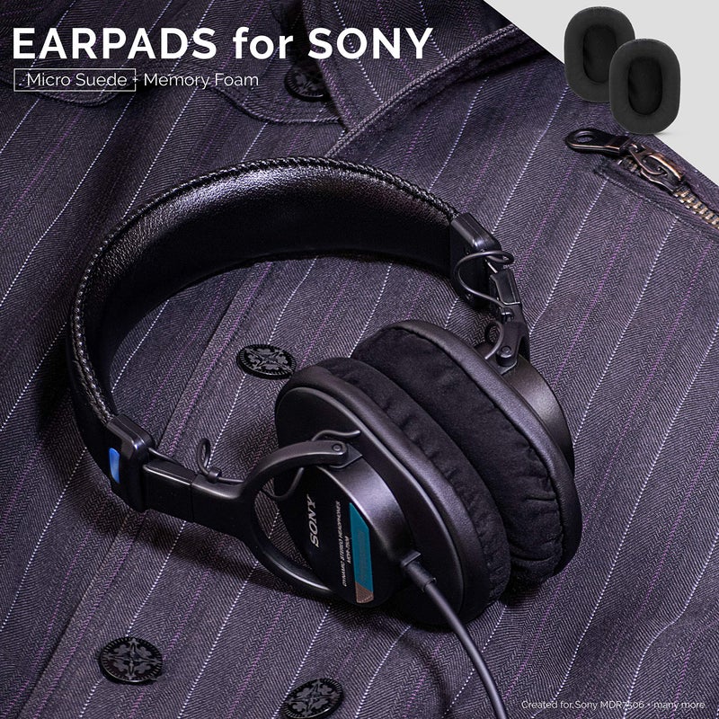 Brainwavz Replacement Micro Suede Earpads for Sony MDR 7506, V6, CD900ST, Memory Foam Ear Pad & Suitable for Other On Ear Headphones, Micro Suede Black - Image 4